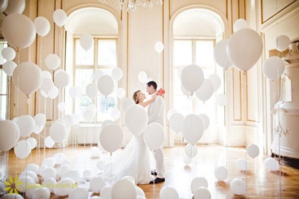 Balony z helem na ślub i wesele