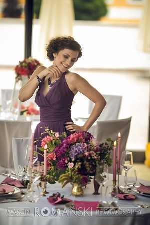 fioletowa suknia na wesele