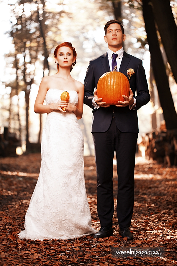 para młoda, ślub w stylu halloween