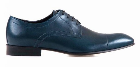 niebieskie męskie buty do ślubu, conhpol, buty dla mężczyzn małe rozmiary