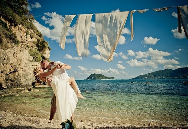 ślub w grecji, ślub za granicą, ślub na plaży