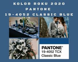 Kolor roku 2020 Instytutu Pantone - Classic Blue jako motyw przewodni ślubu i wesela