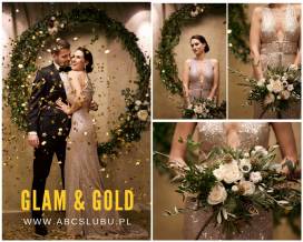 Gold &amp; Glam. Złoto na ślubie i weselu - sesja ślubna