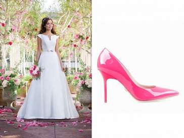 Jak dobrać obuwie do sukni ślubnych w fasonie księżniczki i litery &quot;A&quot; ?