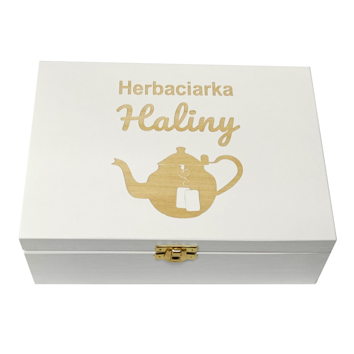 herbaciarka z grawerem prezent ślubny zamiast kwiatów