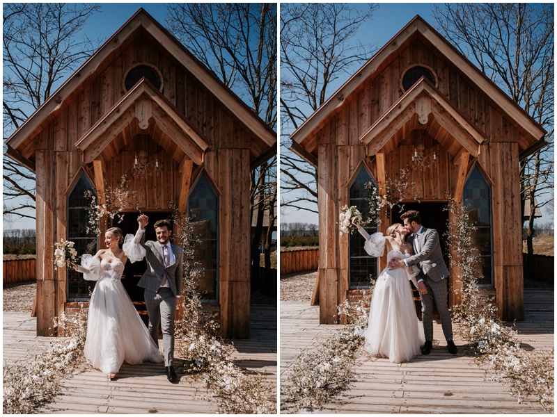 ślub w drewnianym kościółku, kaplica nad jeziorem, skansen bicz, kaplica