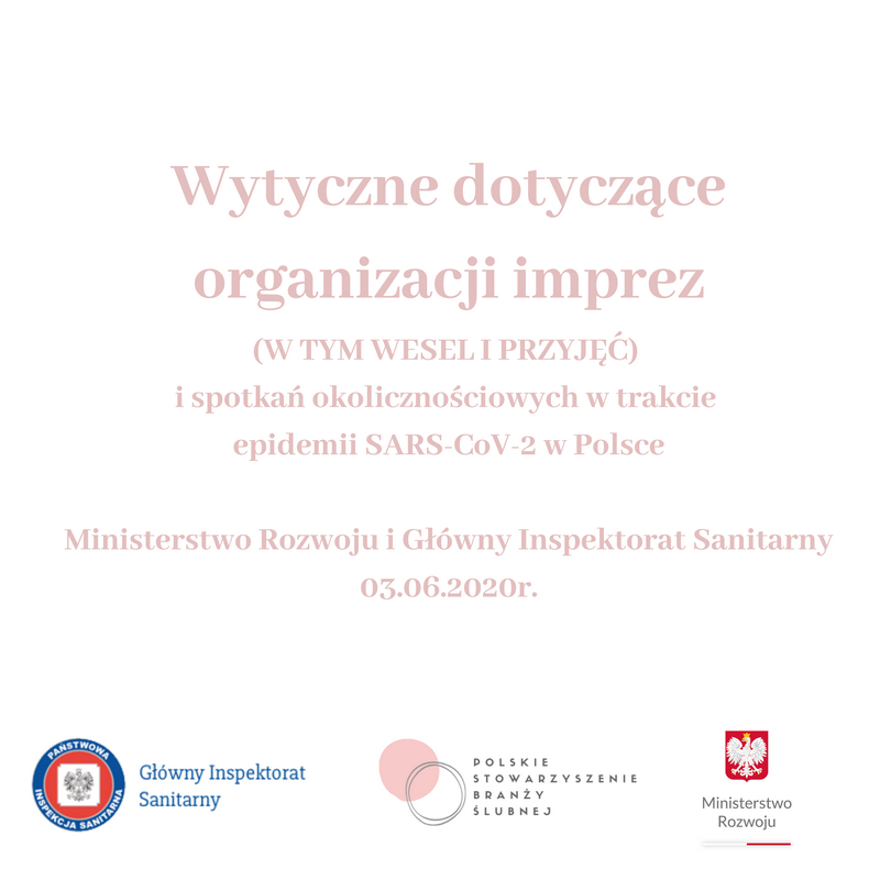 COVID-19 wesele w trakcie pandemii obostrzenia organizacja wesela w 2020 COVID koronawirus informacje GOV Polskie Stowarzyszenie Branży Ślubnej