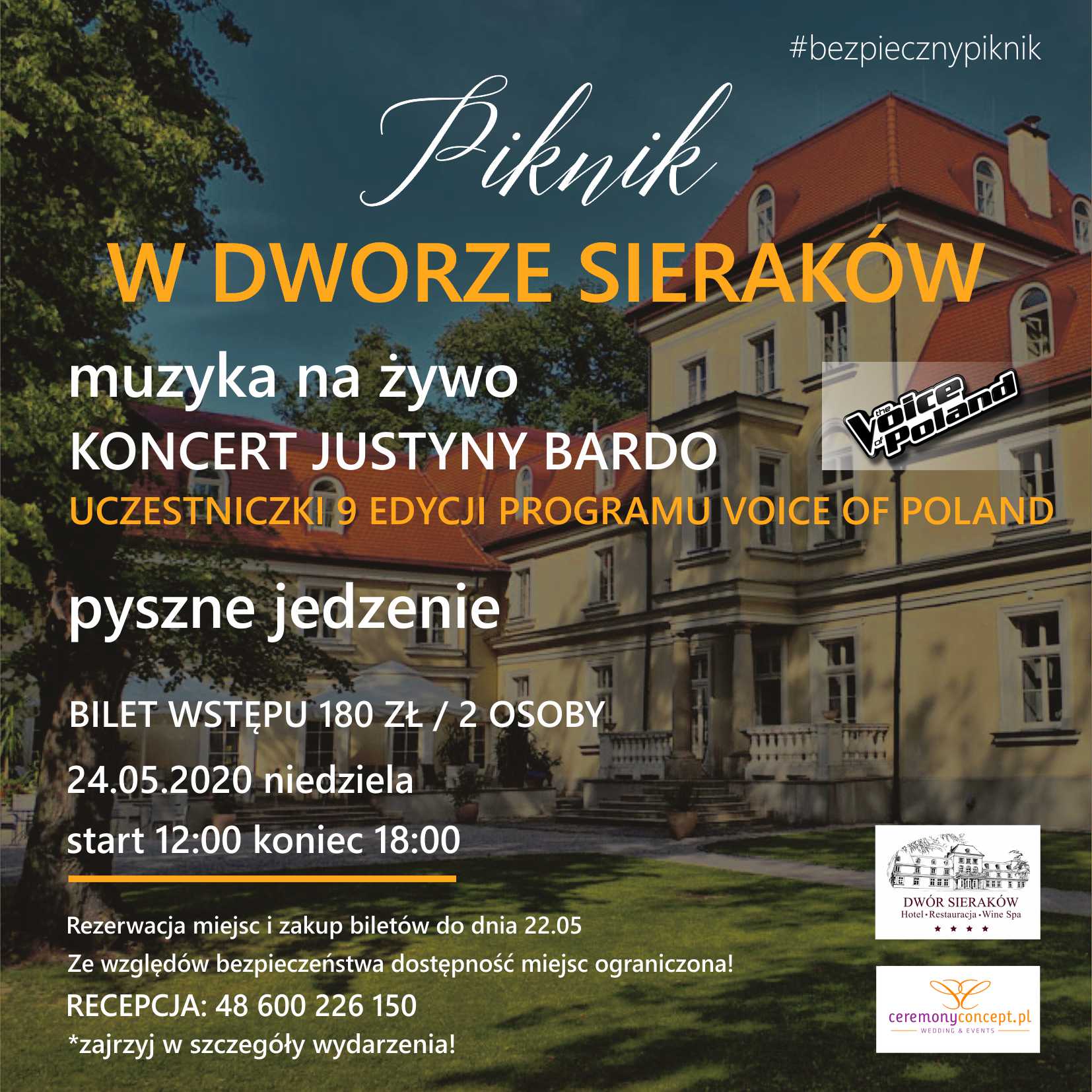 bezpieczny piknik w Dworze Sieraków