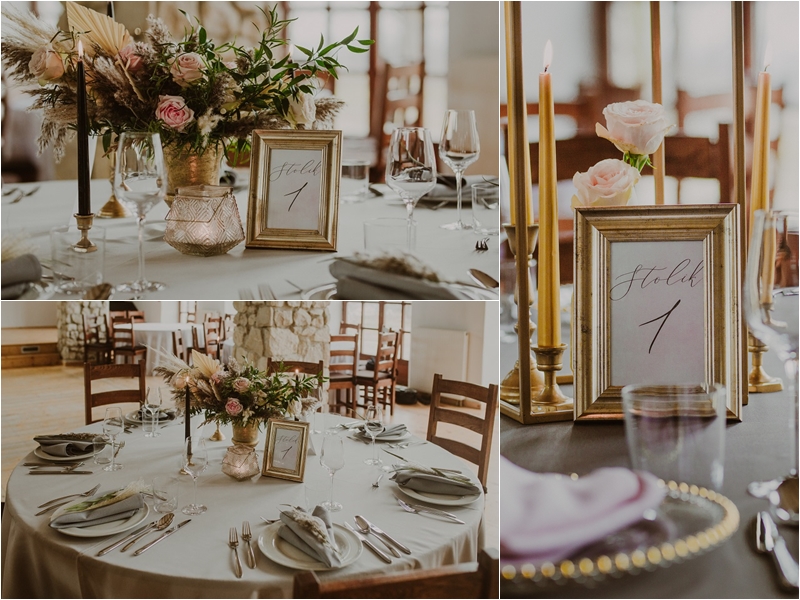 beżowy obrus na wesele szary obrus na wesele romantyczne dekoracje stołu weselnego  dekoracja stołów weselnych dekoracje weselne dekoracje florystyczne stół weselny inspiracje trendy ślubne 2021 A&A Decor Design