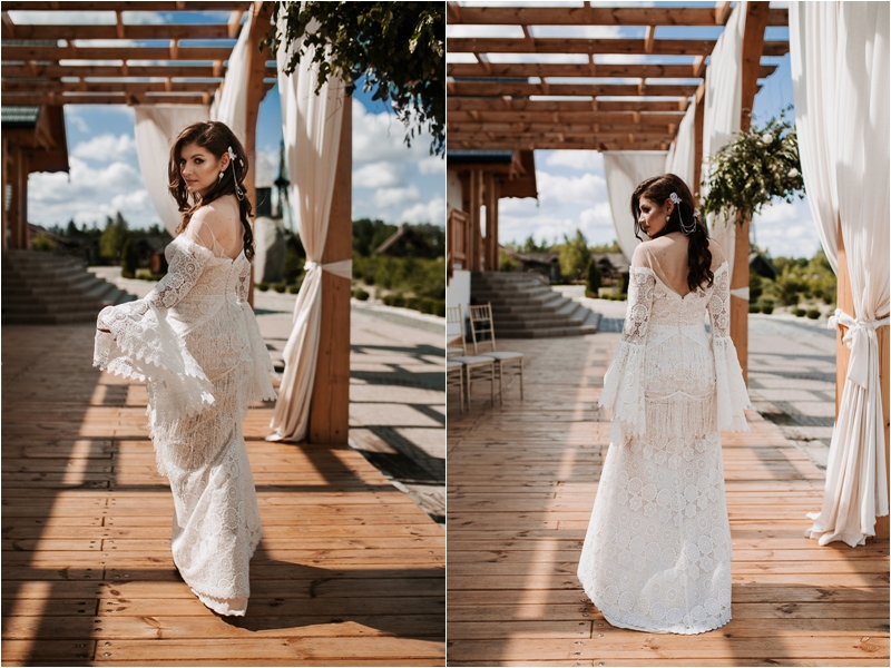 suknia ślubna z szerokimi rękawami, suknia ślubna 2021, wesele toskanskie