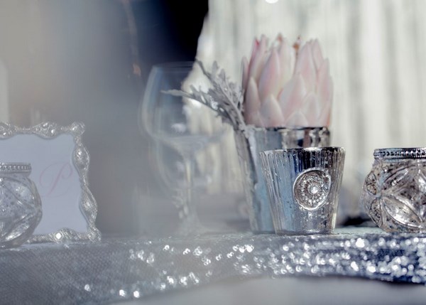 mercury glass jako dekoracja weselna