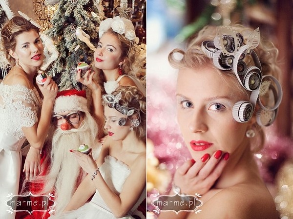 makijaż ślubny, dekoracje świąteczne, fascynator ślubny