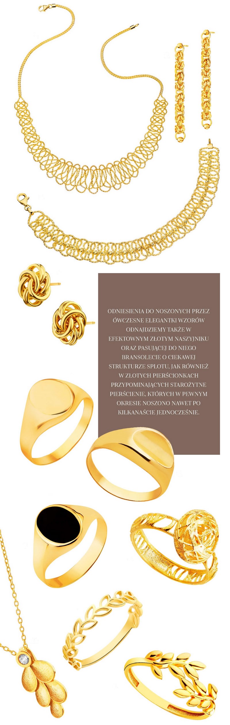 ślub wesele biżuteria damska biżuteria kobieca Apart Artelioni złoto złota biżuteria biżuteria ze złota z żółtego złota inspiracje porady trendy wiosna lato biżu abcslubu.pl