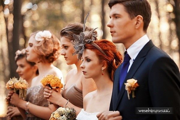 pomarańczowa biżuteria na ślub i wesele