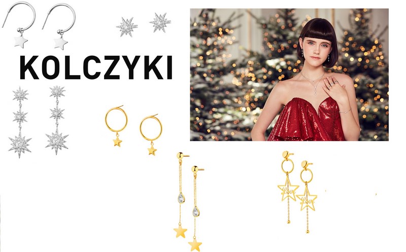 biżuteria ślubna biżuteria wieczorowa biżuteria casualowa gwiazdki gwiazda motyw gwiazdki na gwiazdkę kolczyki naszyjnik bransoletka charms beads Apart inspiracje złoto srebro trendy 2020