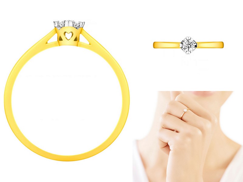 pierścionek zaręczynowy zaręczyny pierścionek oświadczyny Apart białe złoto żółte złoto 