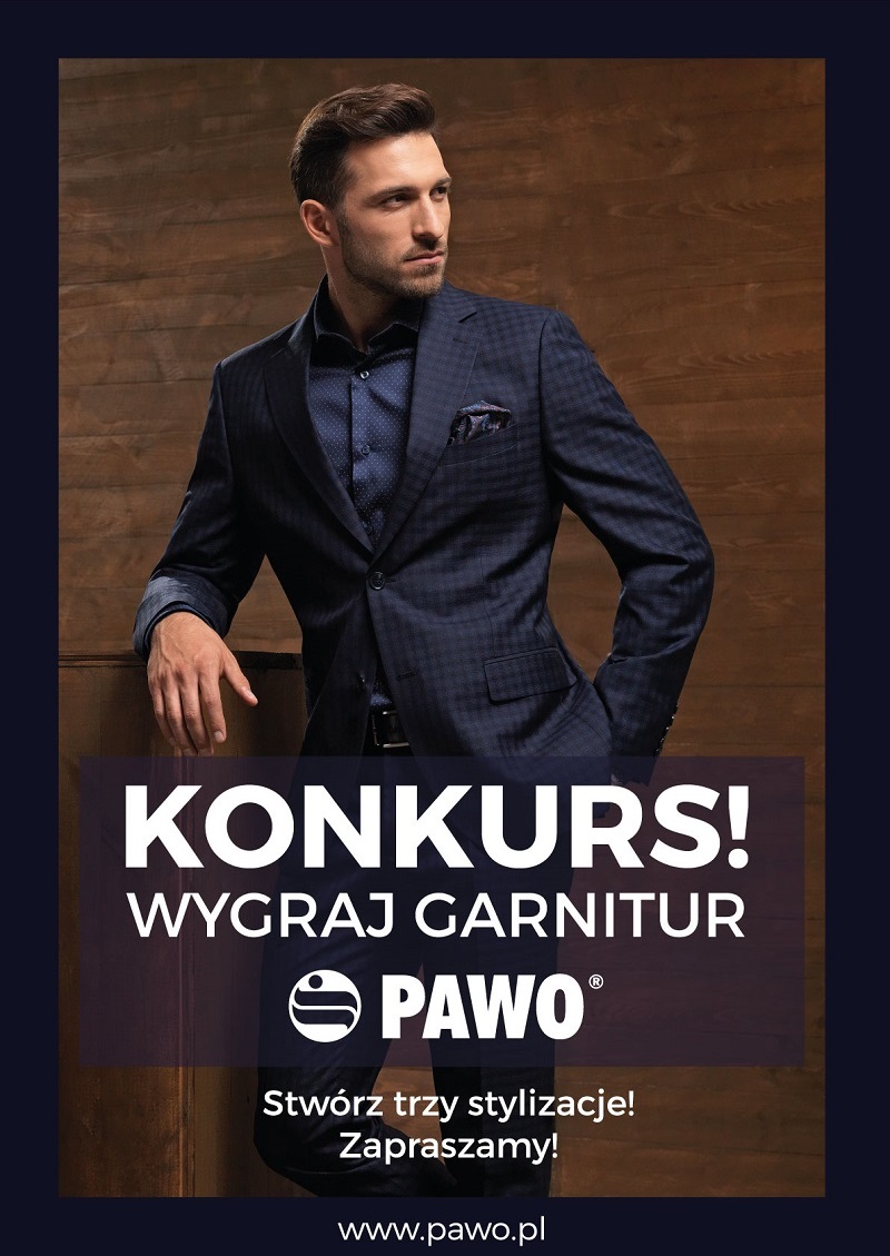 konkurs pawo, garnitur do wygrania, konkurs dla mężczyzn