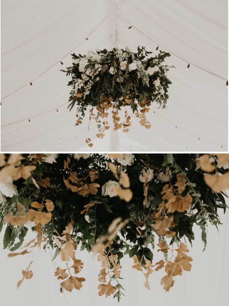 ślub wesele dekoracje wiszące ślubne dekoracje wiszące weselne dekoracje florystyczne Bogna Trętko Paper Flower Art inspiracje porady trendy ślubne 2020