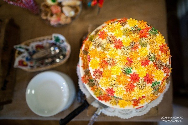 dekoracje ślubne w styli folk, folkowe wesele i ślub