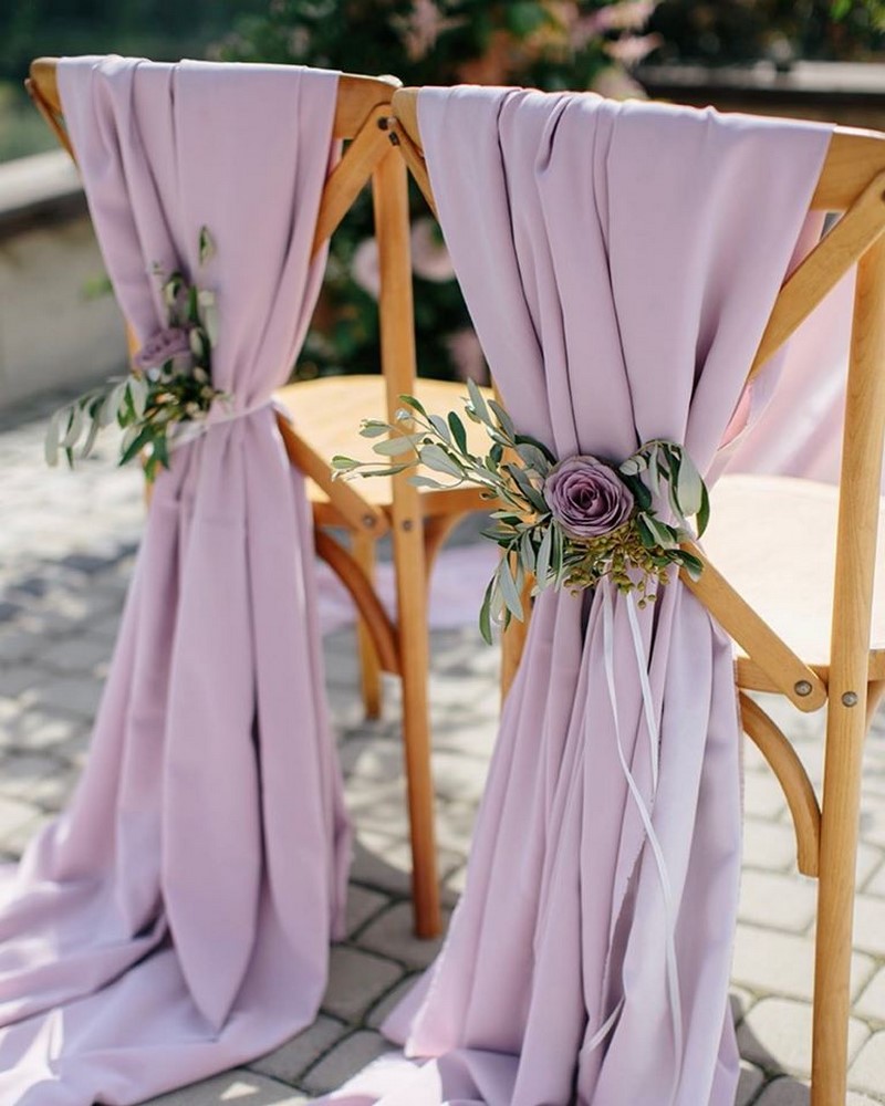 Niezłe Kwiatki Dorota Rusiniak dekoracja krzeseł na ślub dekoracja krzeseł Pary Młodej krzesła na ślub inspiracje trendy 