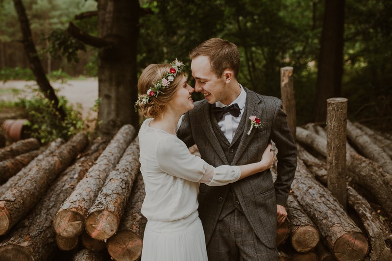 ślub wesele sesja poślubna plenerowa Anna Więcławska Fotografia fotograf kraków fotograf małopolska inspiracje panna młoda wianek boho pustynia błędowska pan młody 