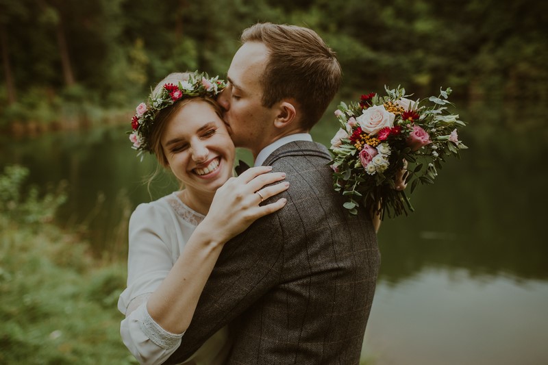 ślub wesele sesja poślubna plenerowa Anna Więcławska Fotografia fotograf kraków fotograf małopolska inspiracje panna młoda wianek boho pustynia błędowska pan młody 