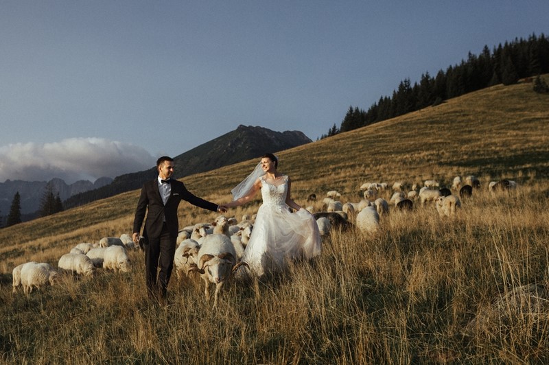 ślub wesele plener ślubny Tatry Rusinowa Polana kasprowy Wierch suknia ślubna garnitur ślubny plener ślubny sesja ślubna sesja plenerowa małżeńska Anna Krupka Wedding Photography inspiracje 