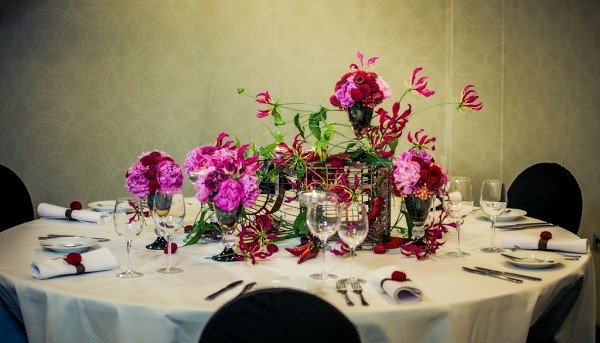 jesienne stoły i dekoracje weselne