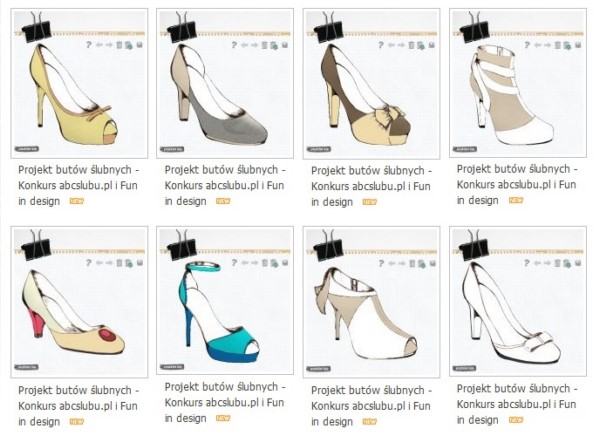 projekt butów ślubnych
