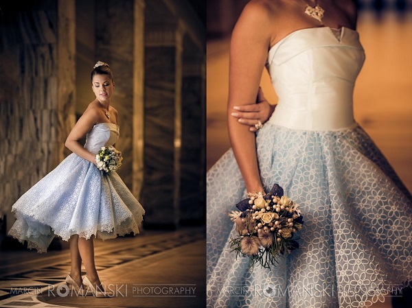 suknia ślubna księżniczka, Panna Młoda księżniczka, niebieska suknia ślubna