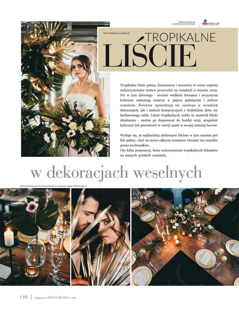 panna młoda magazyn jesień zima 2019 2020 prasa ślubna inspiracje porady ślubne weselne