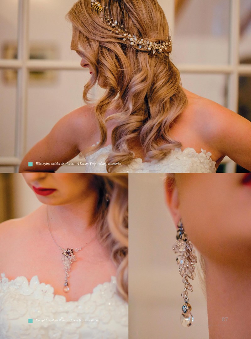 moda ślub biżuteria ślubna fryzura ślubna 
