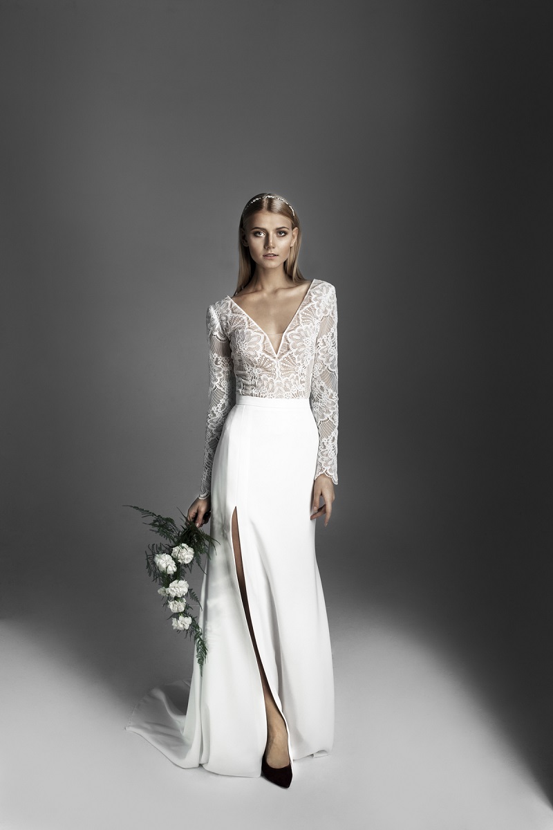 suknia ślubna suknie ślubne ślub wesele projekt Anna Sarnowska Studio Anna Sarnowska Bridal trendy ślub wesele 2018 kolekcja sukni ślubnych 2018