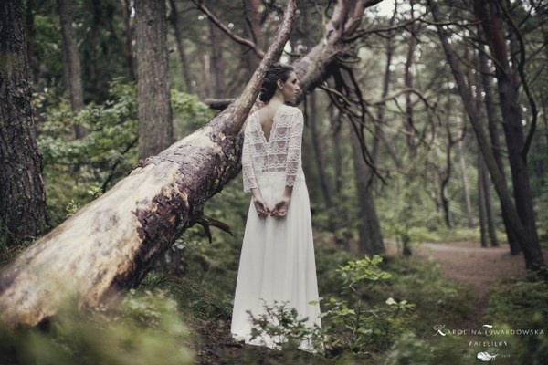 suknia ślubna boho z koronką