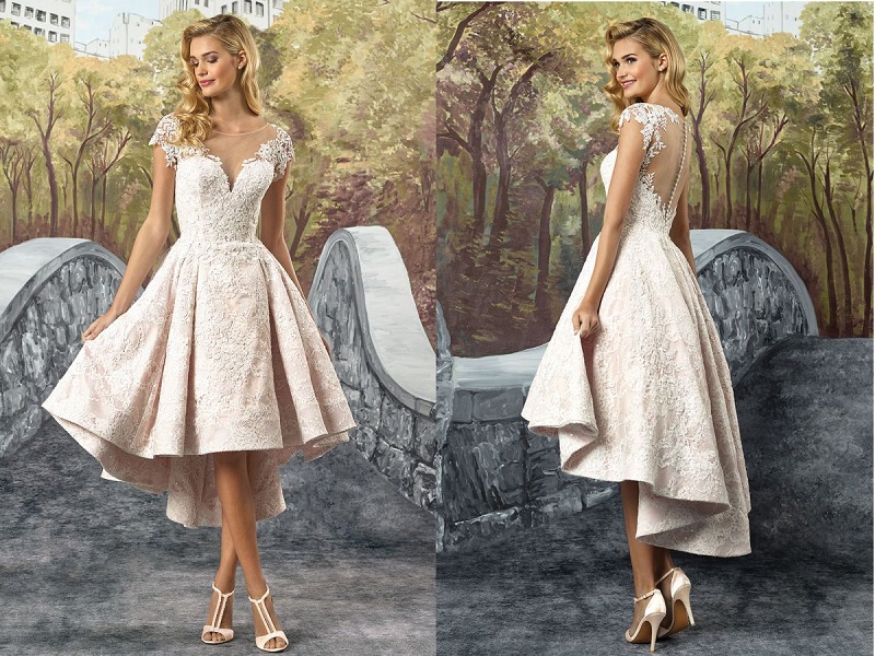 suknia ślubna trendy asymetria 
