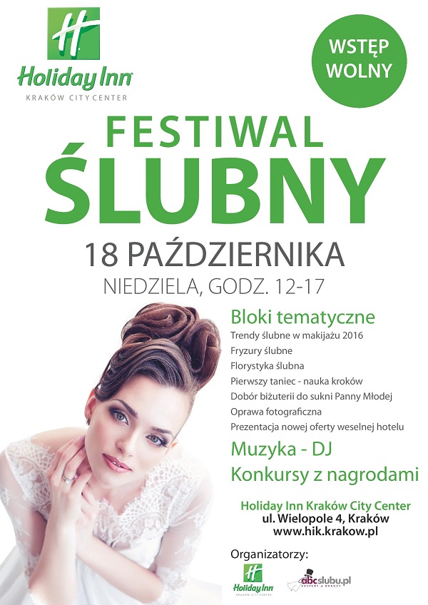 targi ślubne festiwal ślubny krakow darmowe wejście wstęp wolny