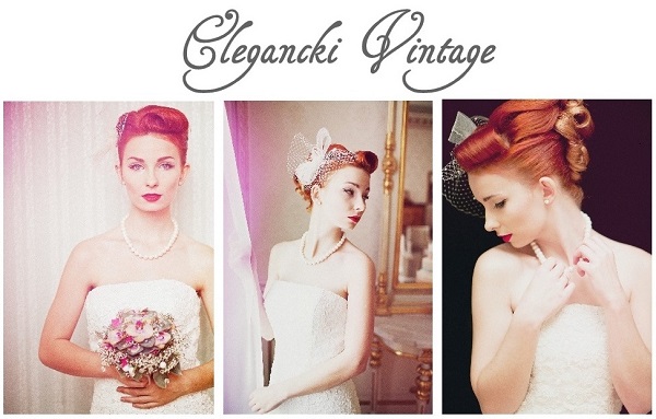 upięcia ślubne, eleganckie upięcie na ślub i wesele w stylu Vintage