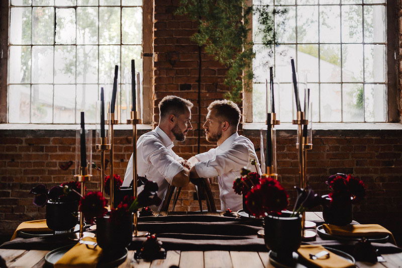 ślub wesele tango para tango queer tango męskie fotografie sesja stylizowana inspiracje 