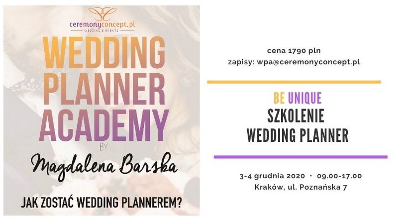 wedding planner academy szkolenie wedding planner szkolenie dla wedding plannerów Kraków Magdalena Barska Ceremony Concept 