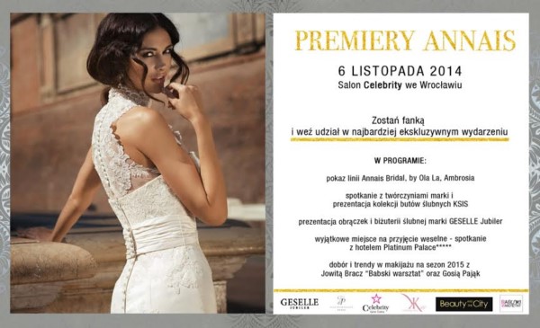 premiera sukien ślubnych annis bridal 2015