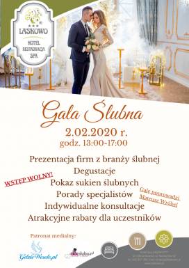 Gala ślubna w Hotelu SPA Laskowo już 2.02.2020!