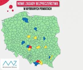 Koronawirus - mapa aktualnych stref żółtych i czerwonych - stan na 04.09.2020.