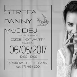 DZIEŃ OTWARTY w nowym salonie sukien ślubnych w Krakowie! Strefa Panny Młodej zaprasza 06.05.2017r.